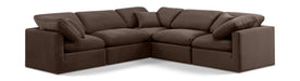 Indulge - Velvet 5 Piece Modular Corner Sectional - Simple Home Plus