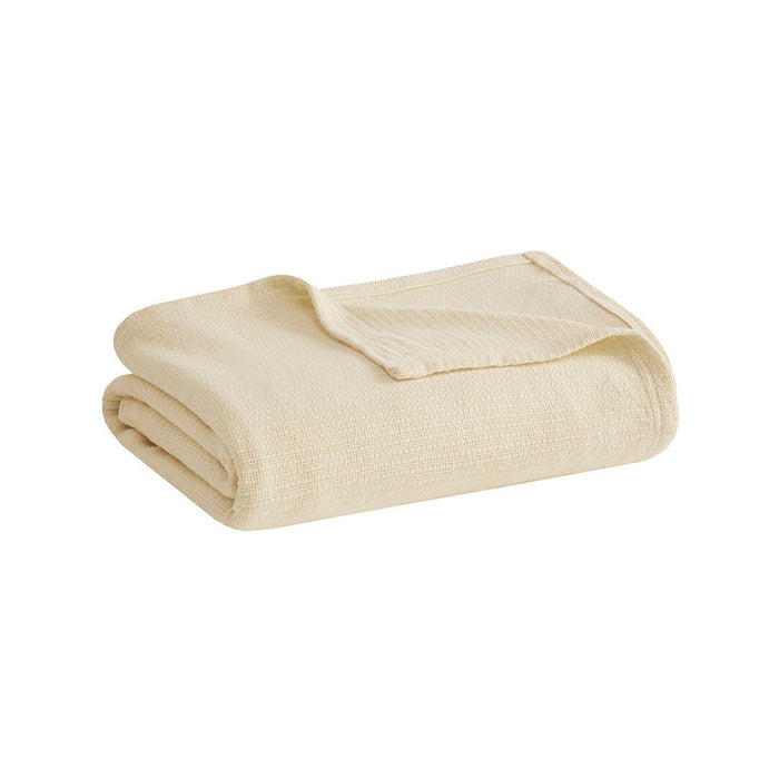 Freshspun Basketweave - Blanket - Natural - Simple Home Plus