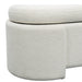 Leslie - Full y Upholstered Oval Storage Bench With Soft-Close Lid - Ivory - Simple Home Plus