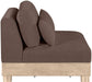 Turin - Chenille Fabric Upholstered Modular Armless Chair - Natural Base - Simple Home Plus