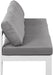 Nizuc - Outdoor Patio 3 Seat Armless Modular Sofa With White Frame - Simple Home Plus