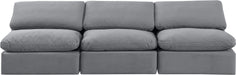 Indulge - Velvet 3 Seat Modular Armless Sofa - Simple Home Plus