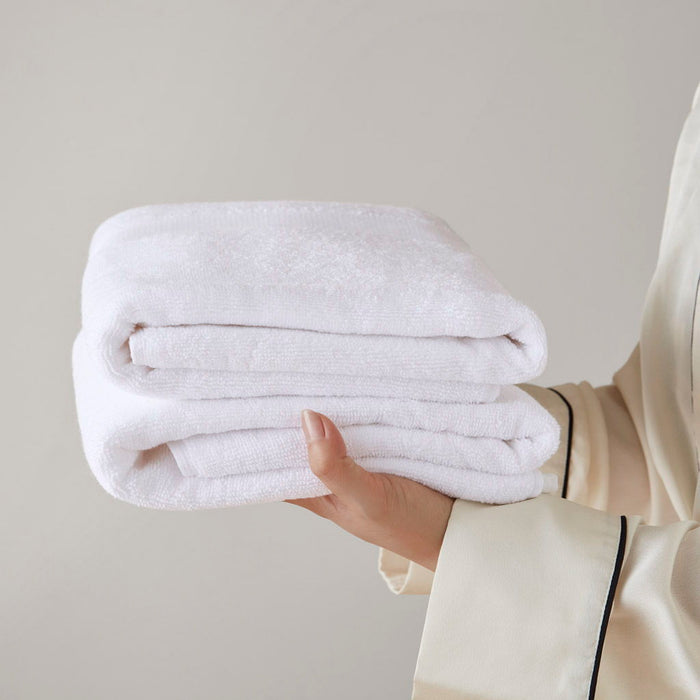 Premium Turkish Cotton 500GSM Plush Towel Set - White - Simple Home Plus