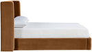 Kendall - Velvet Upholstered Bed - Saddle - Simple Home Plus