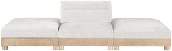 Turin - Chenille Fabric Upholstered Modular Sectional - White - Simple Home Plus