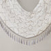 Irina - Diamond Sheer Embroidered Waterfall Valance - White / Gray - Simple Home Plus