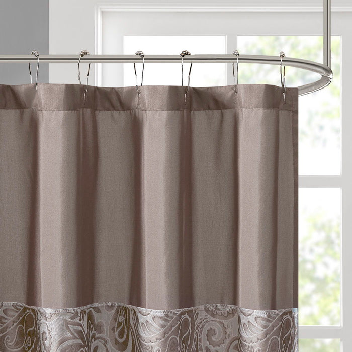 Aubrey - Shower Curtain - Blue / Brown - Simple Home Plus