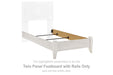 Paxberry - Twin Panel Footboard w/Rails - Whitewash - Simple Home Plus