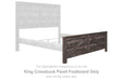Wynnlow - King Crossbuck Panel Ftbd - Gray - Simple Home Plus