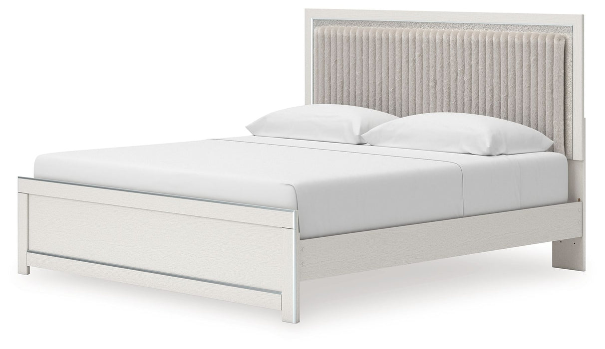 Zuraleus - Upholstered Panel Platform Bed With Roll Slats - Simple Home Plus