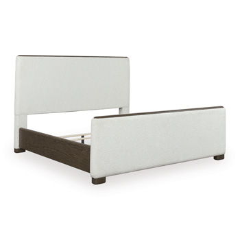 Radkin - King/California King Upholstered Panel Headboard - Burnished Brown - Simple Home Plus