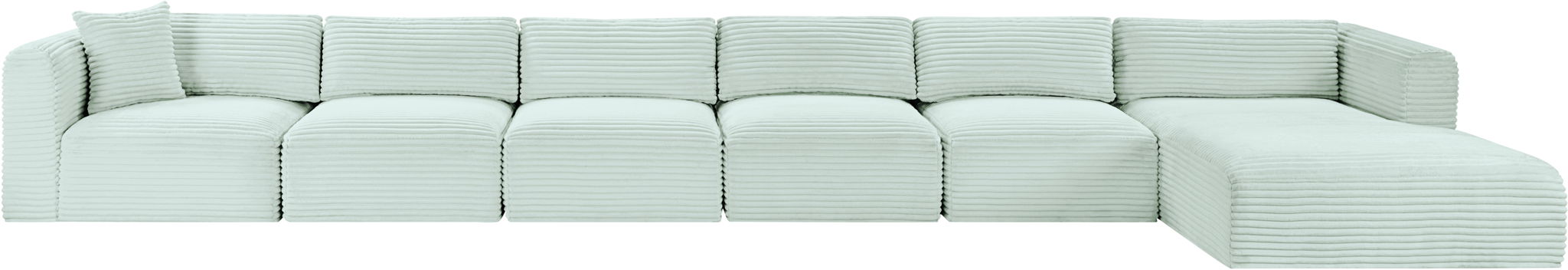 Shaggy - 6 Piece Modular Sectional With Chaise - Simple Home Plus