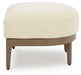 Serene Bay - Dark Brown / White - Ottoman With Cushion - Simple Home Plus