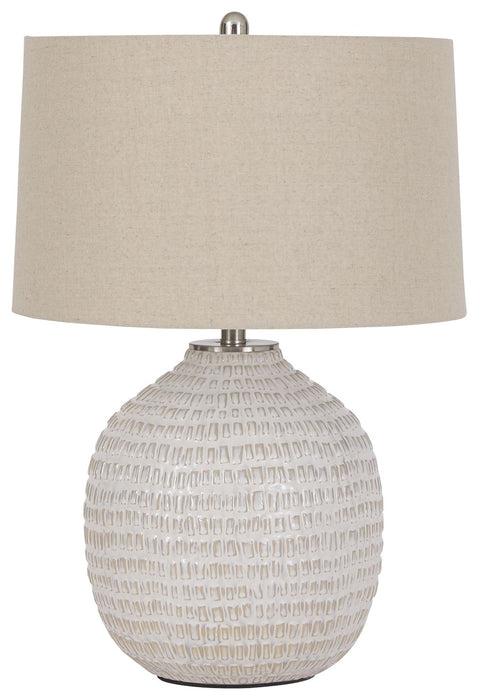 Jamon - Beige - Ceramic Table Lamp - Simple Home Plus