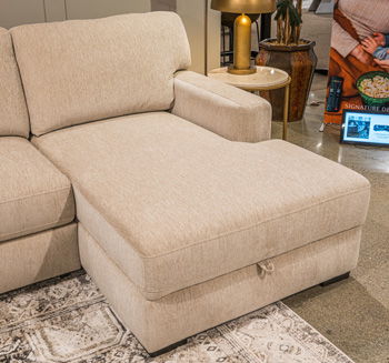 Stringer - RAF Corner Chaise With Storage - Sand - Simple Home Plus