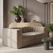 Rummi - Velvet Performance Fabric Upholstered 2 Piece Modular Loveseat - Simple Home Plus