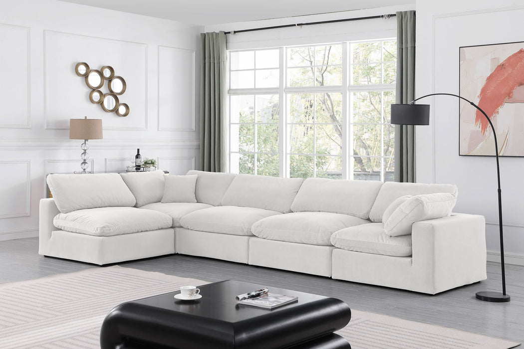 Comfy - 5 Piece Velvet Modular Sectional - Simple Home Plus