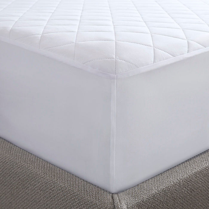 Microfiber Essential Waterproof - Queen Waterproof Mattress Pad - White - Simple Home Plus