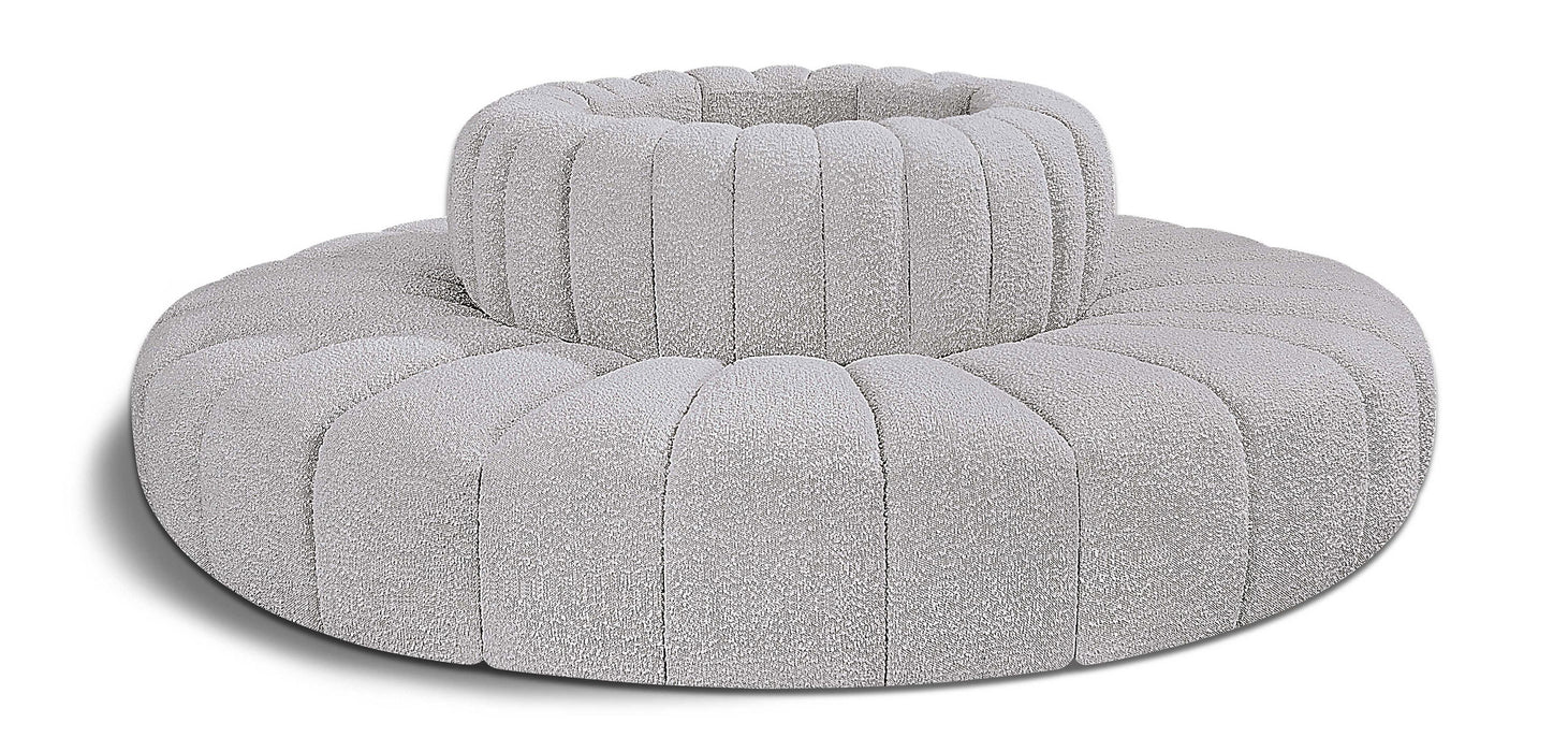 Arc - Boucle Fabric 8 Piece Round Modular Sofa - Simple Home Plus