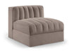 Rummi - Velvet Performance Fabric Upholstered Modular Armless Chair - Simple Home Plus