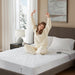 Cotton - King Cotton Deep Pocket Heated Mattress Pad-20 Heat Settings - White - Simple Home Plus