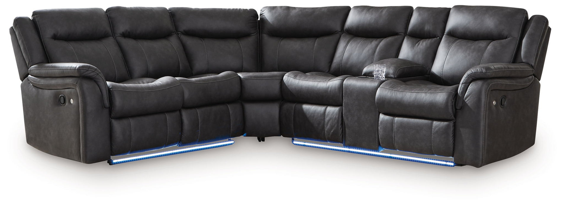 Sultan Meadow - Carbon - 2-Piece Reclining Sectional - Simple Home Plus