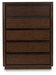 Dilenno - Dark Brown - Five Drawer Chest - Simple Home Plus
