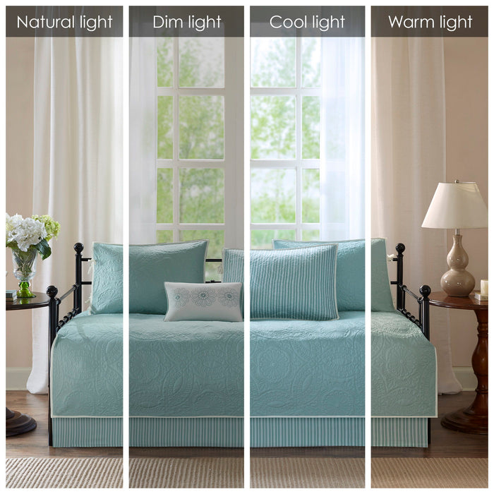 Peyton - Reversible Daybed Cover (Set of 6) - Blue - Simple Home Plus
