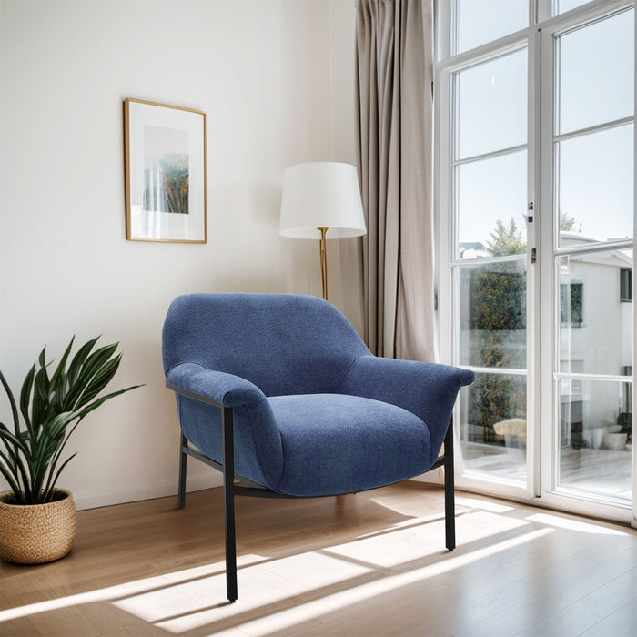 Sabrina - Accent Chair - Navy Blue - Simple Home Plus