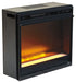 Entertainment Accessories - Black - Fireplace Insert Glass/Stone - Simple Home Plus