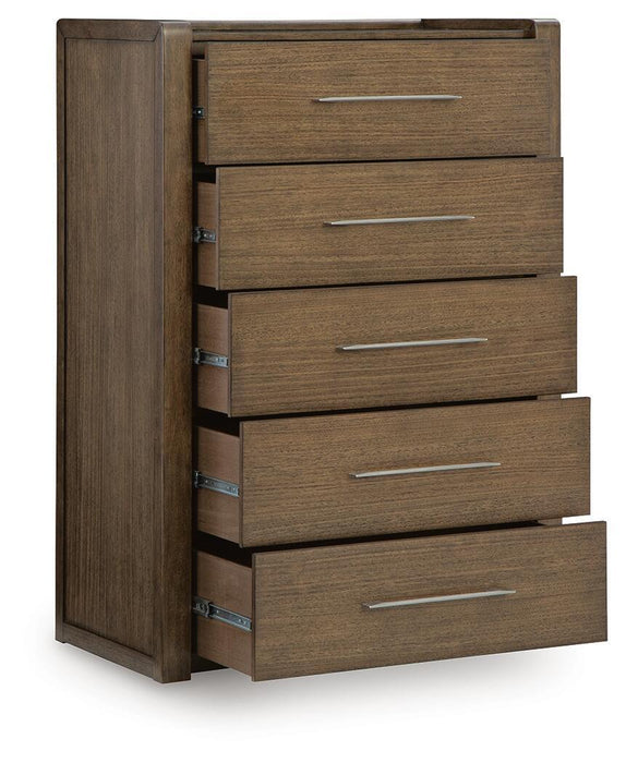 Marxmore - Five Drawer Chest - Brown - Simple Home Plus