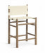 Santos - Upholstered Counter Stool With Stained Brown Base - Simple Home Plus