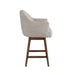 Jaxon - Brown Solid Wood Upholstered 26" Counter Height Swivel Barstool - Simple Home Plus