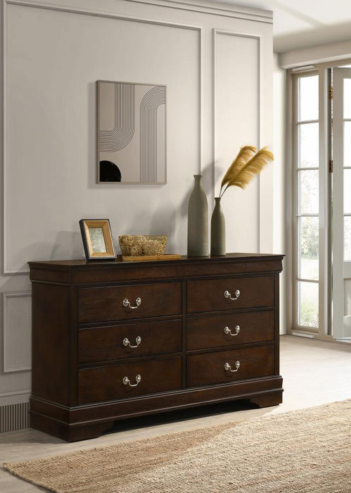 Louis Philippe - Six-Drawer Dresser - Simple Home Plus