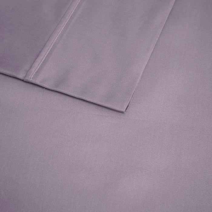 600 Thread Count - Cooling Cotton Blend 4 Piece Sheet Set - Purple - Simple Home Plus
