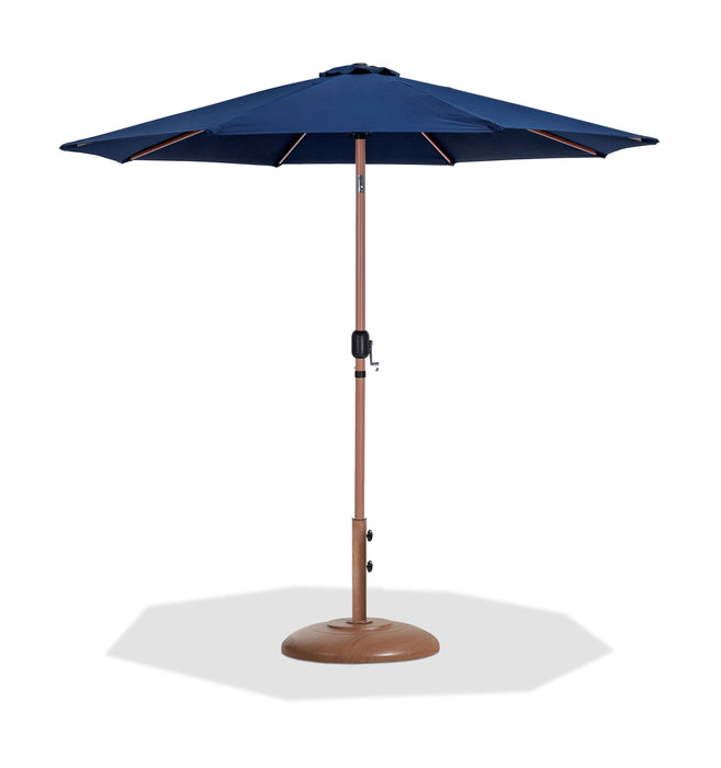 Fiji - Aluminum Patio Umbrella With Round Teak Base - Simple Home Plus