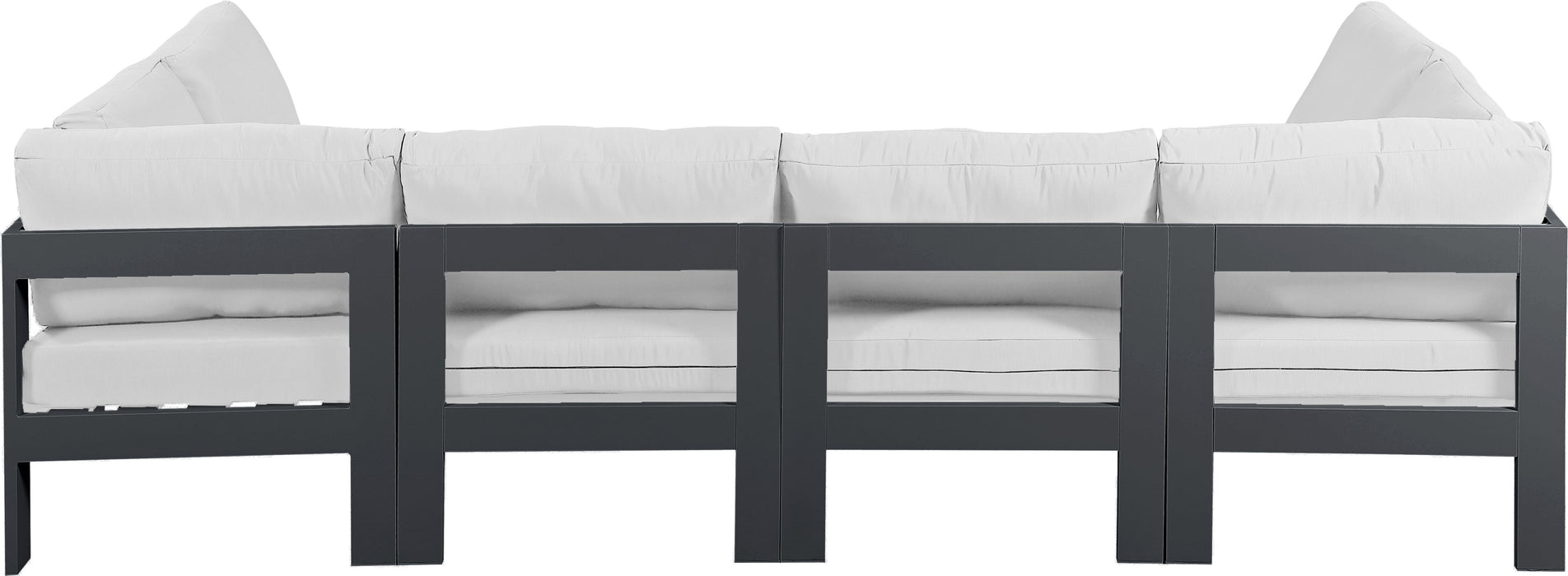 Nizuc - Outdoor Patio 6 Piece Modular Sectional With Gray Frame - Simple Home Plus