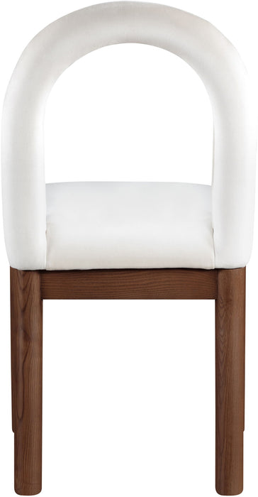 Conrad - Velvet Dining Chair With Brown Legs - Simple Home Plus