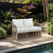 San Pietro - Resilient Waterproof Fabric 60.5" Upholstered Outdoor Patio Loveseat - Simple Home Plus