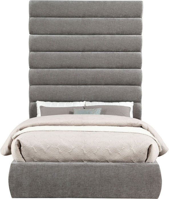 Adam - Chenille Fabric Bed With 89" Headboard - Simple Home Plus