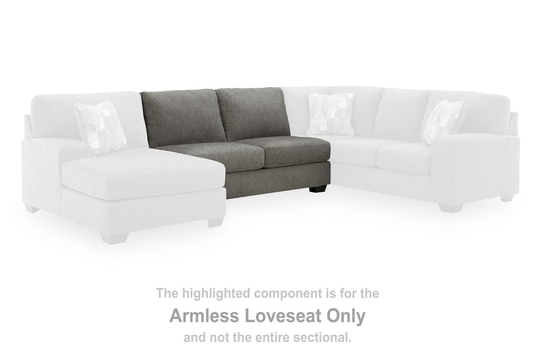 Clarington - Armless Loveseat - Greystone - Simple Home Plus