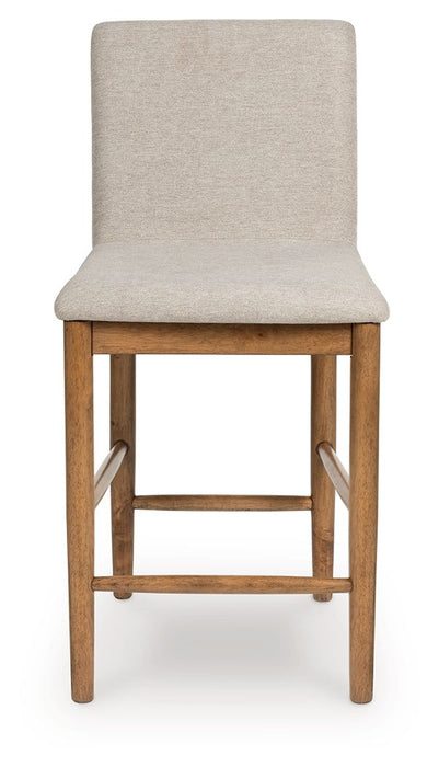Isanti - Light Brown - Upholstered Barstool (Set of 2) - Simple Home Plus