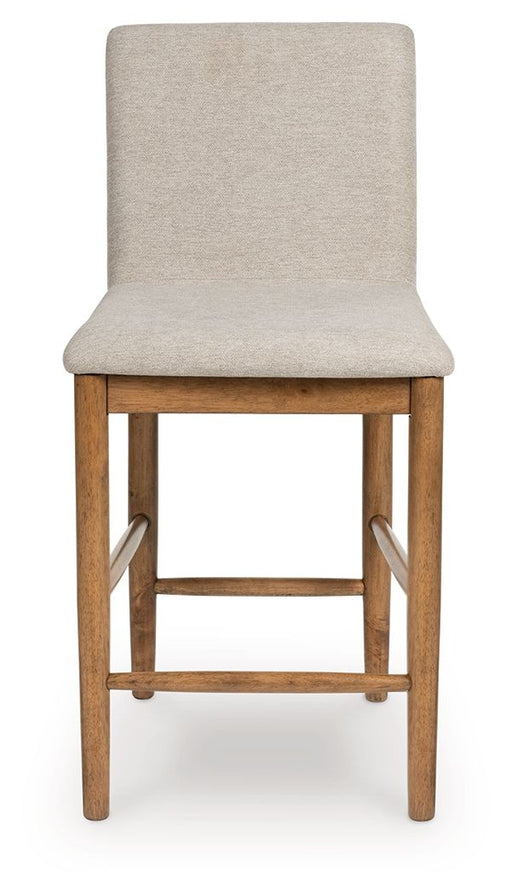 Isanti - Light Brown - Upholstered Barstool (Set of 2) - Simple Home Plus