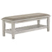 Franco - Fabric Upholstered Bench With Shelf - Simple Home Plus