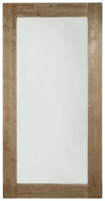 Waltleigh - Distressed Brown - Floor Mirror - Simple Home Plus