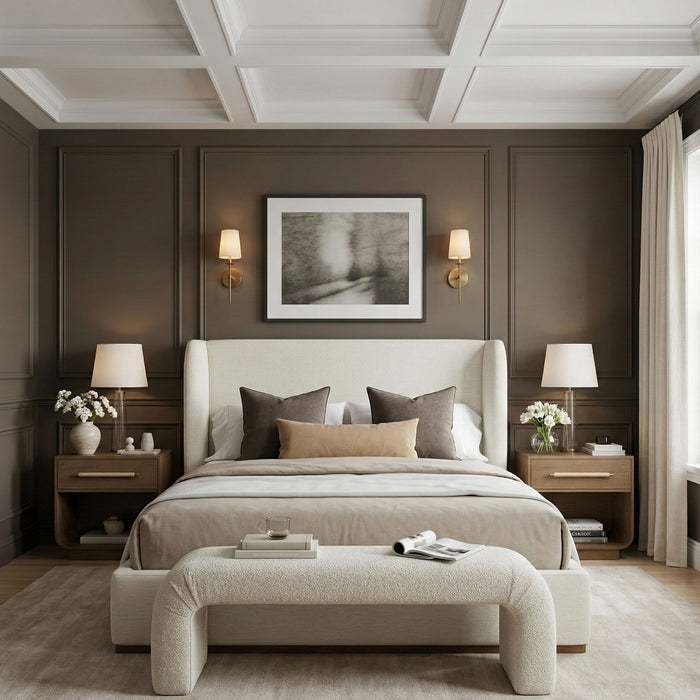 Aurin - Fabric Upholstered Bed - Simple Home Plus