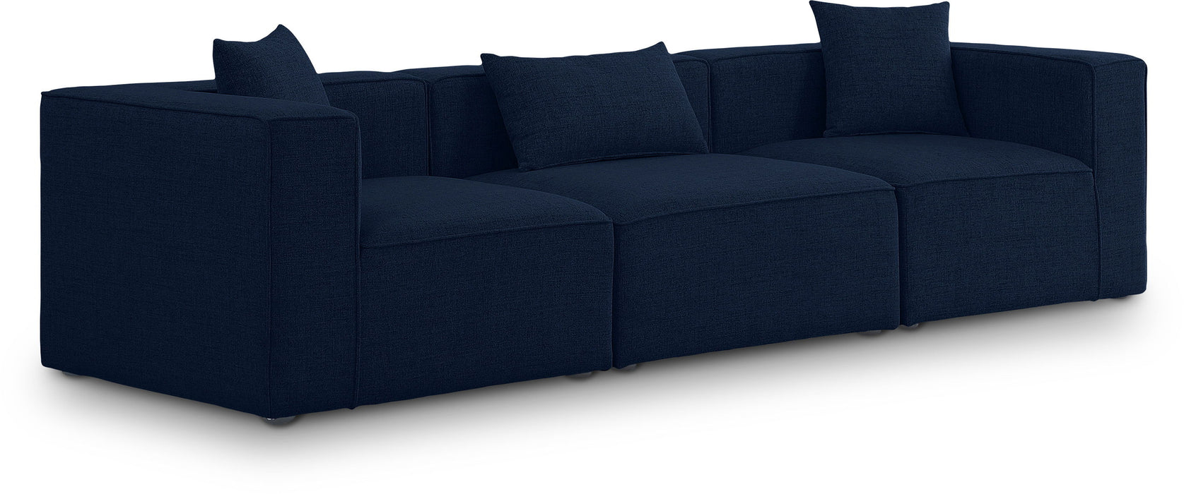 Cube - Linen Modular 3 Seat Sofa - Simple Home Plus