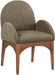 Waldorf - Boucle Dining Arm Chair With Brown Legs - Simple Home Plus