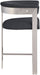 Romeo - Boucle Counter Stool With Silver Base (Set of 2) - Simple Home Plus