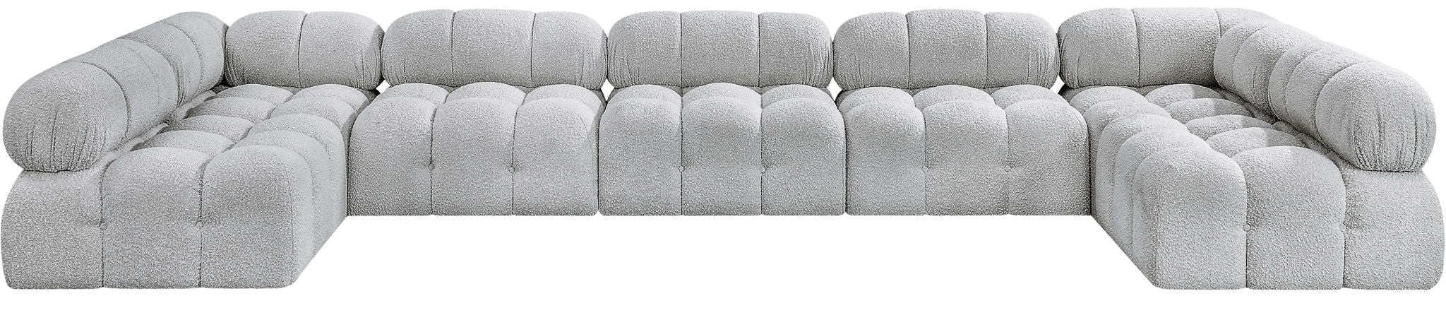Ames - 7 Piece Boucle Fabric Modular Sectional - Simple Home Plus